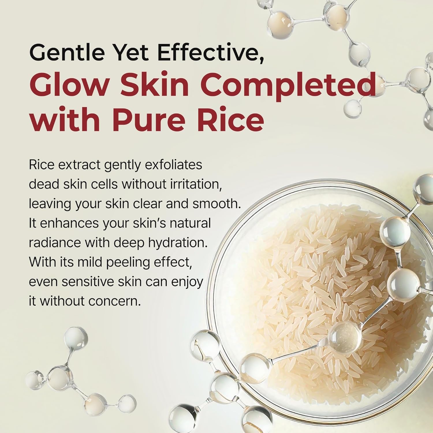 Peel Shot Glow White Rice Peeling Ampoule, Soft Exfoliating Face and Body Scrub Dead Skin Cells Remover for All Skin Types Korean Skin Care 80Ml